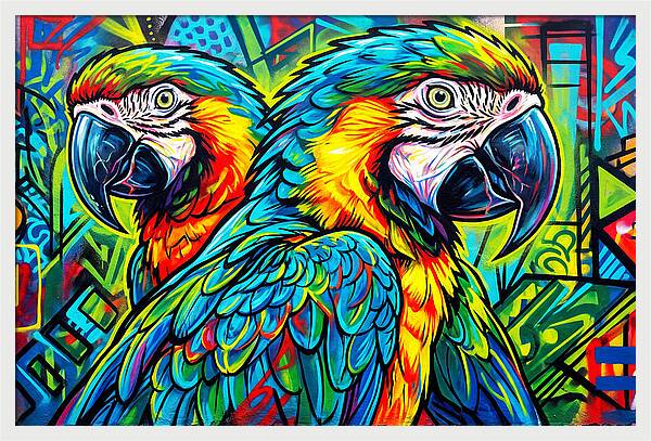 Macaws In Vibrant Colors