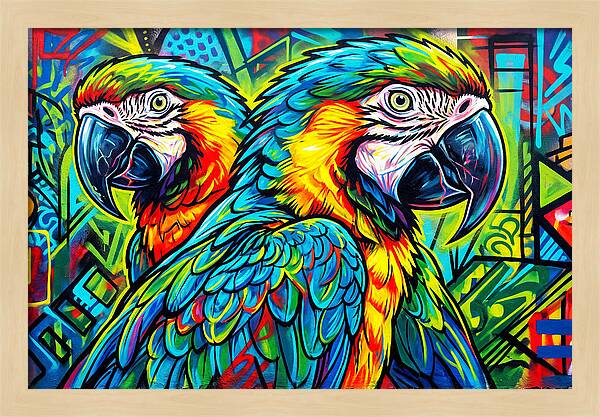 Macaws In Vibrant Colors