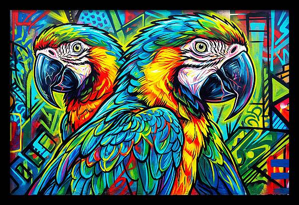 Macaws In Vibrant Colors