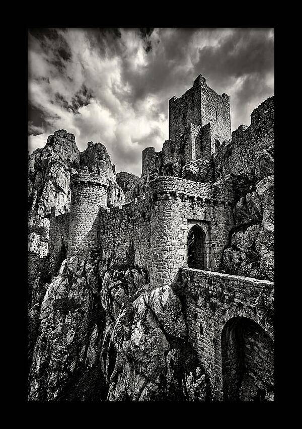 Machu Picchu Citadel In Monochrome
