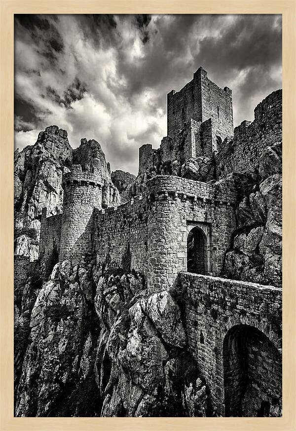 Machu Picchu Citadel In Monochrome