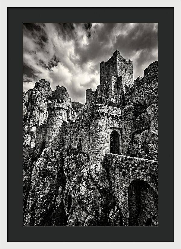 Machu Picchu Citadel In Monochrome