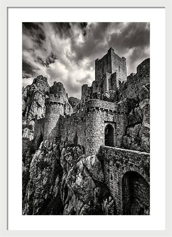 Machu Picchu Citadel In Monochrome
