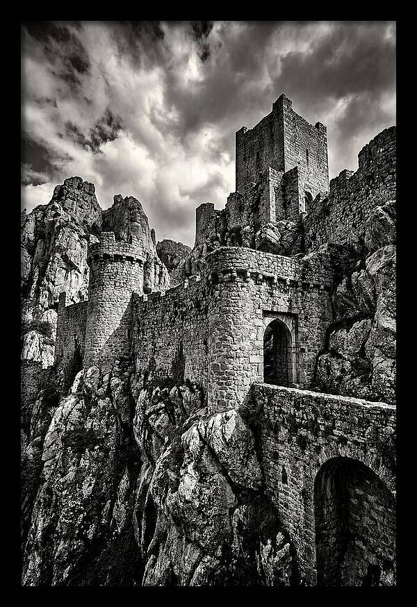 Machu Picchu Citadel In Monochrome