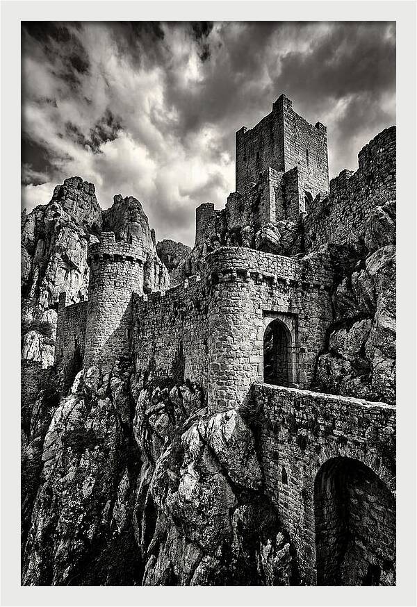 Machu Picchu Citadel In Monochrome