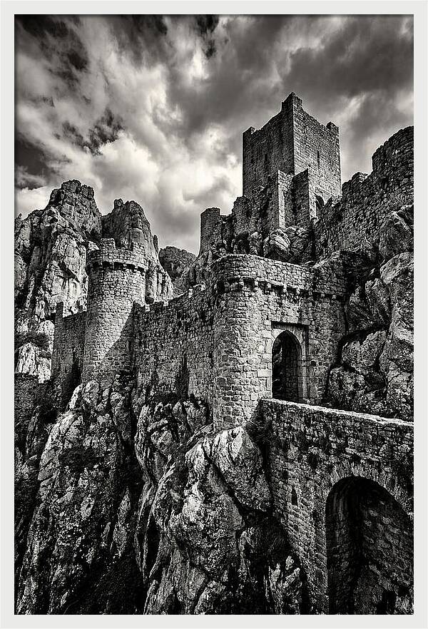 Machu Picchu Citadel In Monochrome