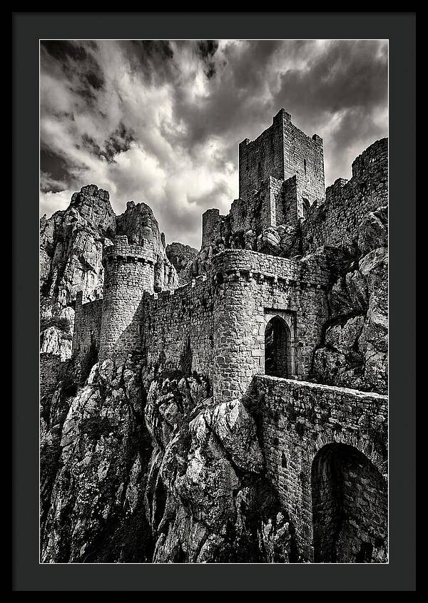 Machu Picchu Citadel In Monochrome