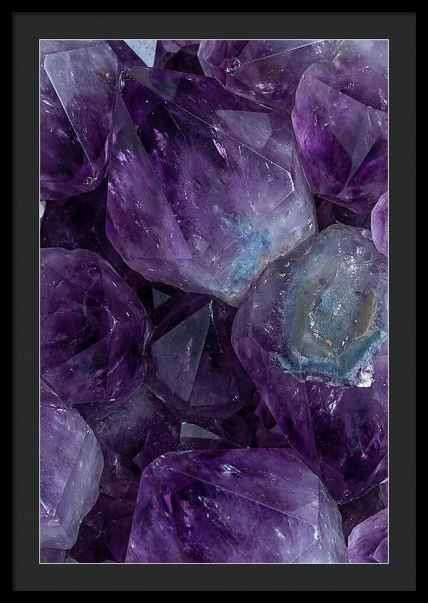 Macro Crystal Formation In Purple