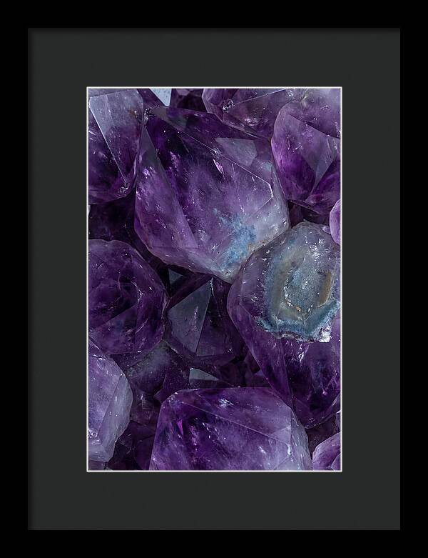 Macro Crystal Formation In Purple