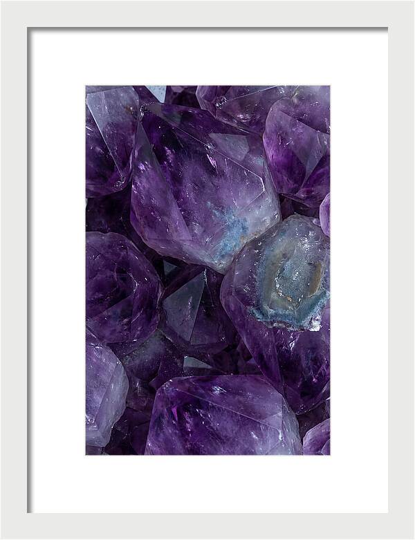 Macro Crystal Formation In Purple