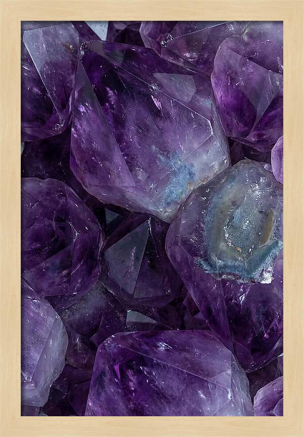 Macro Crystal Formation In Purple