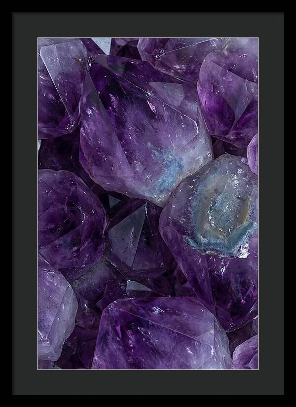 Macro Crystal Formation In Purple