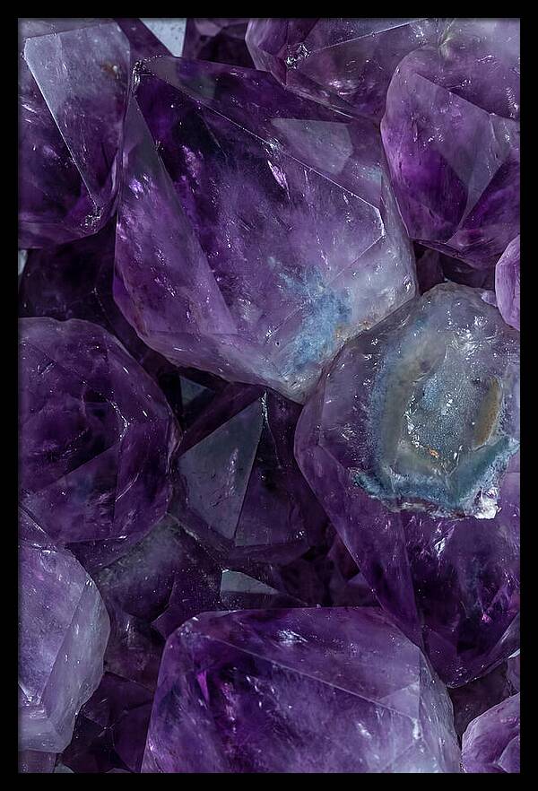 Macro Crystal Formation In Purple