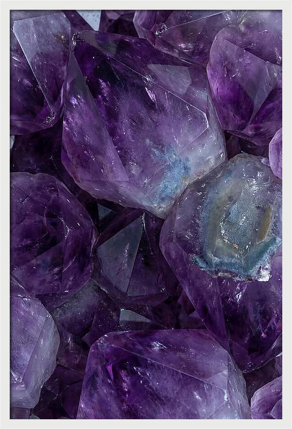 Macro Crystal Formation In Purple