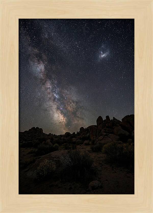 Magellanic Clouds Over Desert Landscape