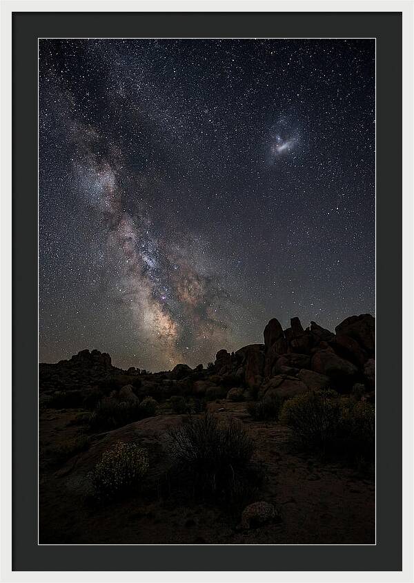 Magellanic Clouds Over Desert Landscape