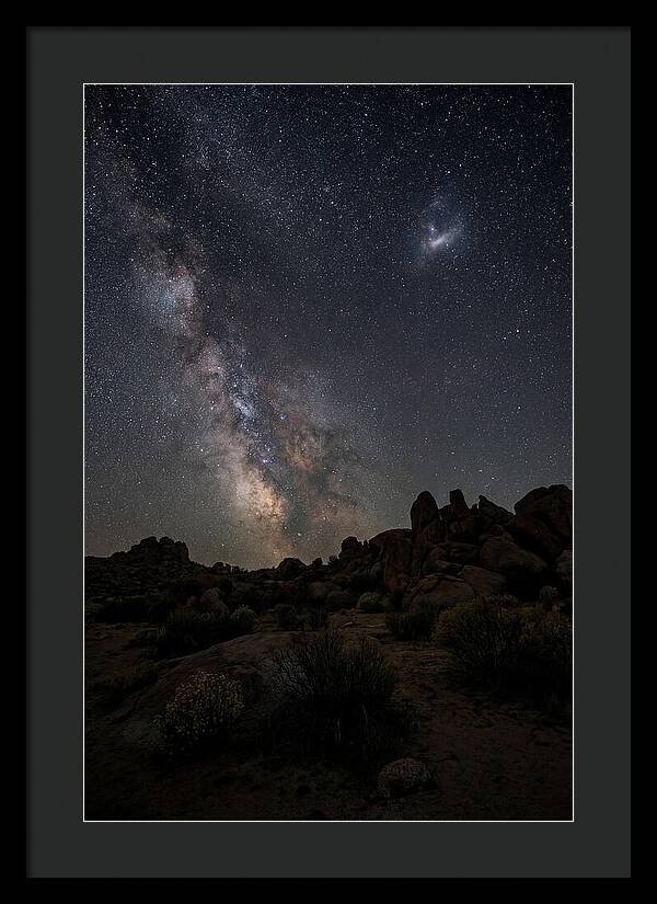 Magellanic Clouds Over Desert Landscape