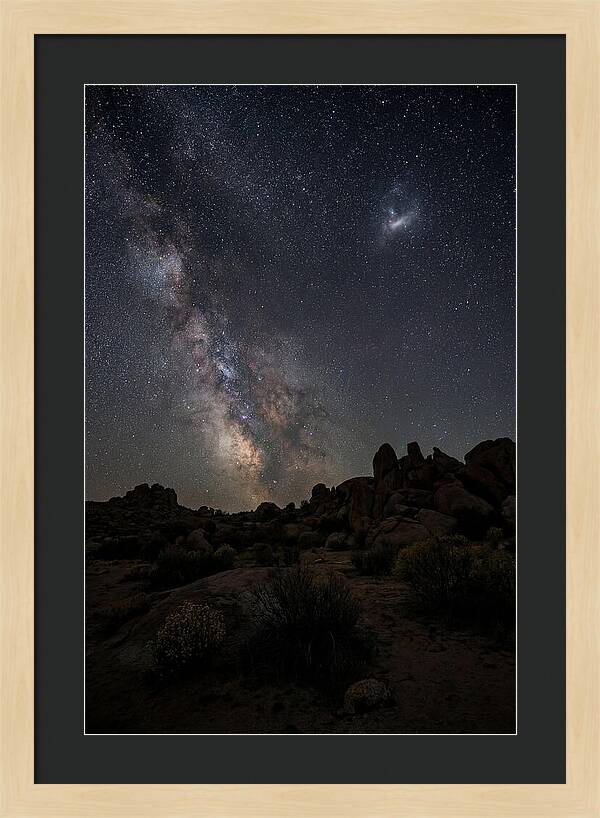 Magellanic Clouds Over Desert Landscape