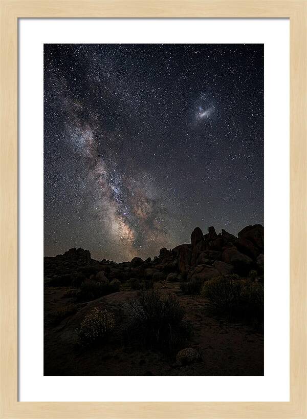 Magellanic Clouds Over Desert Landscape