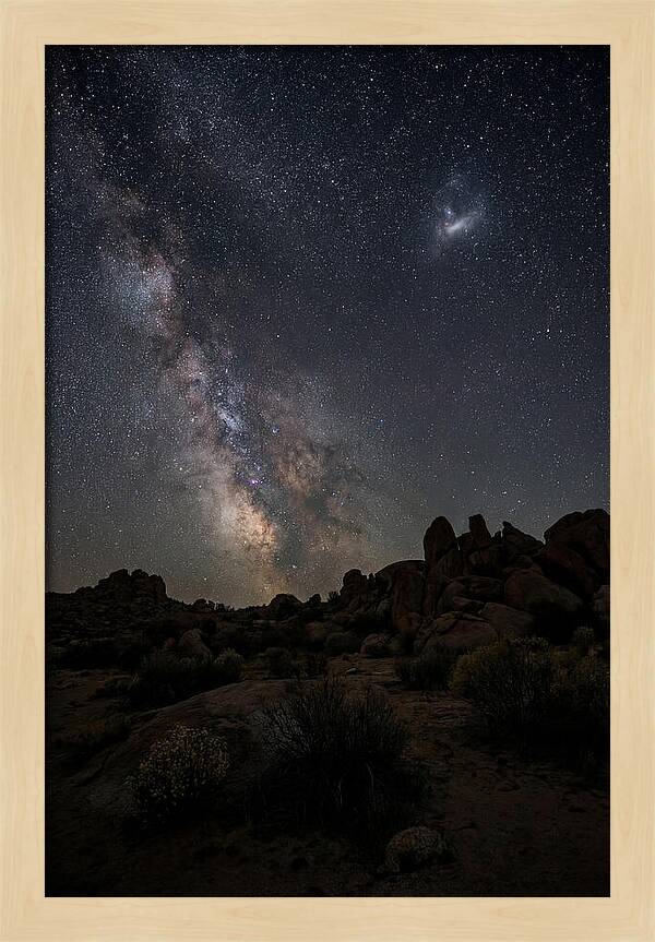 Magellanic Clouds Over Desert Landscape