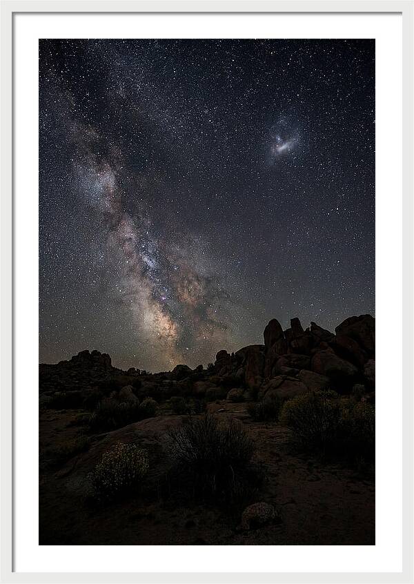 Magellanic Clouds Over Desert Landscape