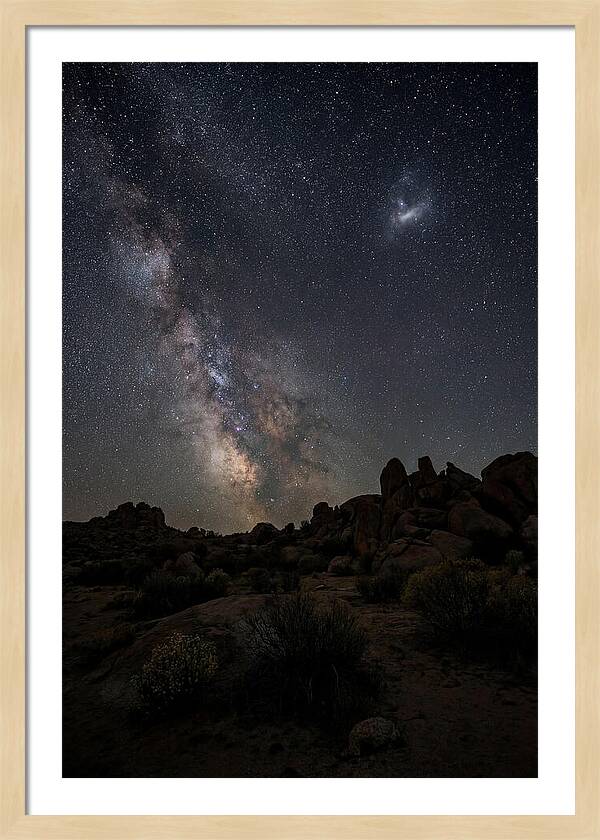 Magellanic Clouds Over Desert Landscape