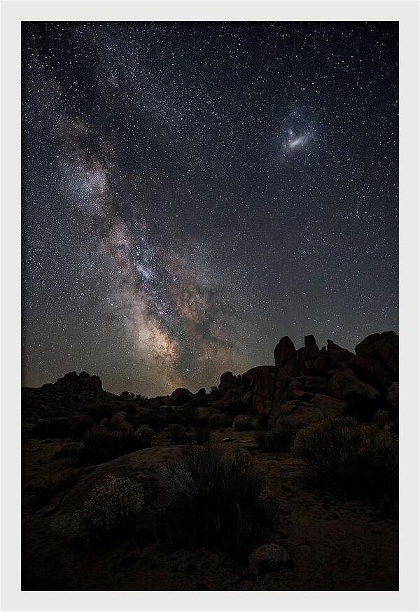 Magellanic Clouds Over Desert Landscape
