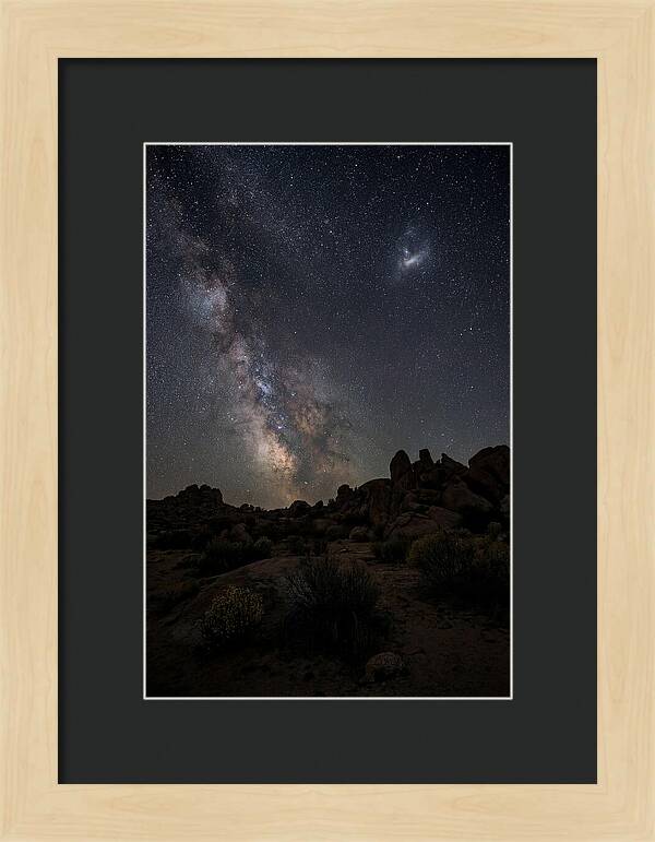 Magellanic Clouds Over Desert Landscape