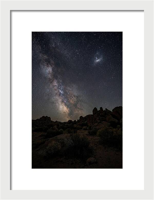 Magellanic Clouds Over Desert Landscape