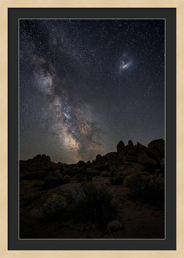 Magellanic Clouds Over Desert Landscape