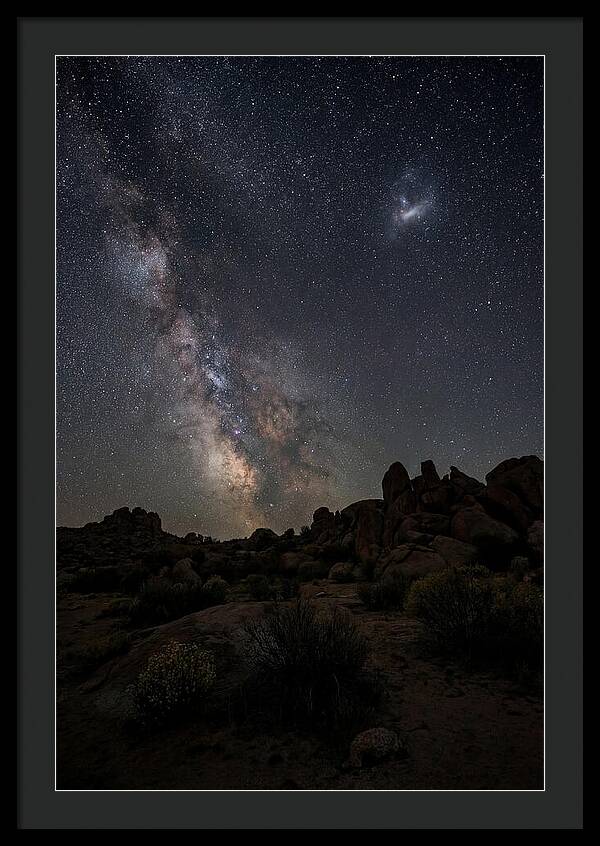 Magellanic Clouds Over Desert Landscape