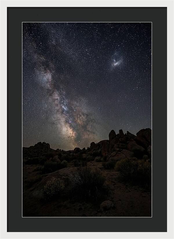 Magellanic Clouds Over Desert Landscape