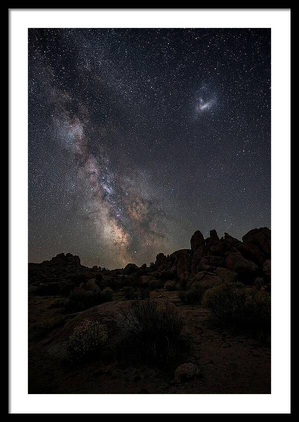 Magellanic Clouds Over Desert Landscape