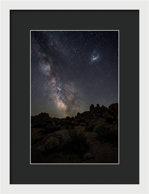 Magellanic Clouds Over Desert Landscape