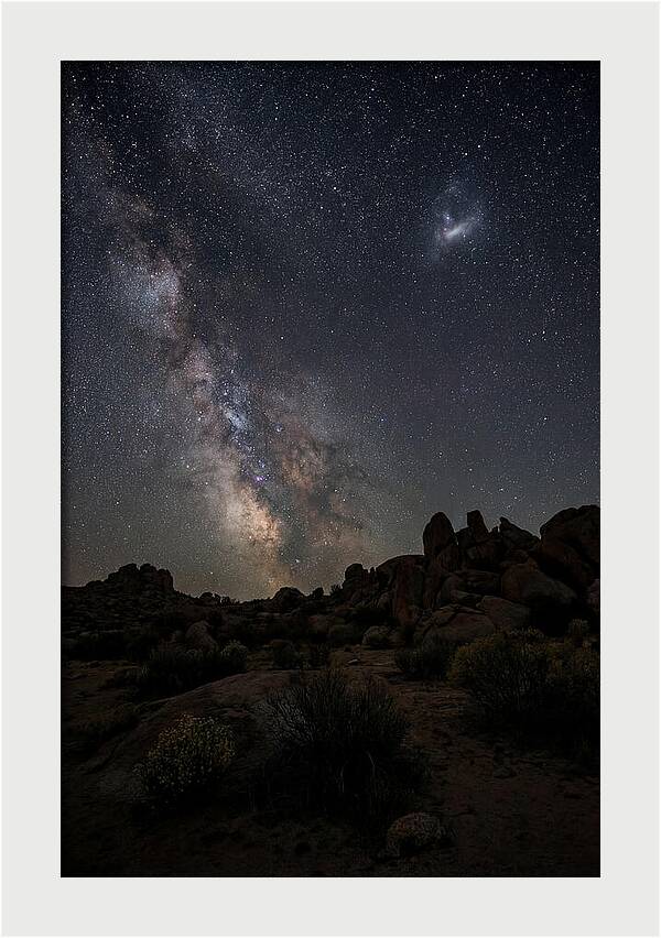 Magellanic Clouds Over Desert Landscape