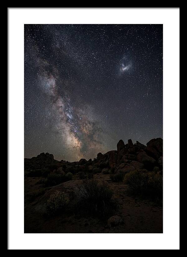 Magellanic Clouds Over Desert Landscape