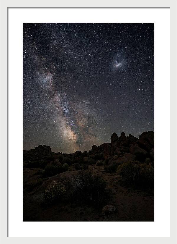 Magellanic Clouds Over Desert Landscape