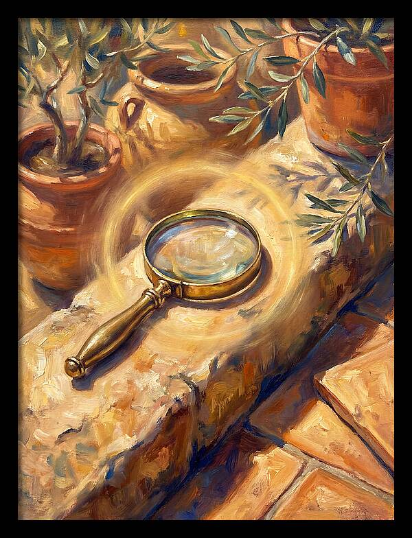 Magnifying Glass On Mediterranean Stone
