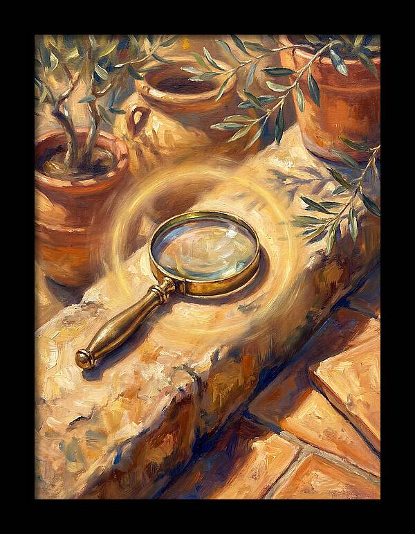 Magnifying Glass On Mediterranean Stone