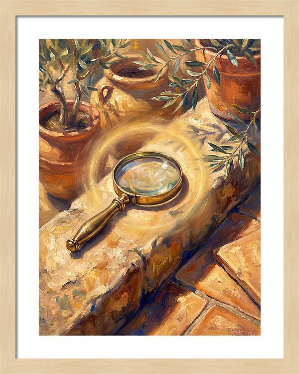 Magnifying Glass On Mediterranean Stone
