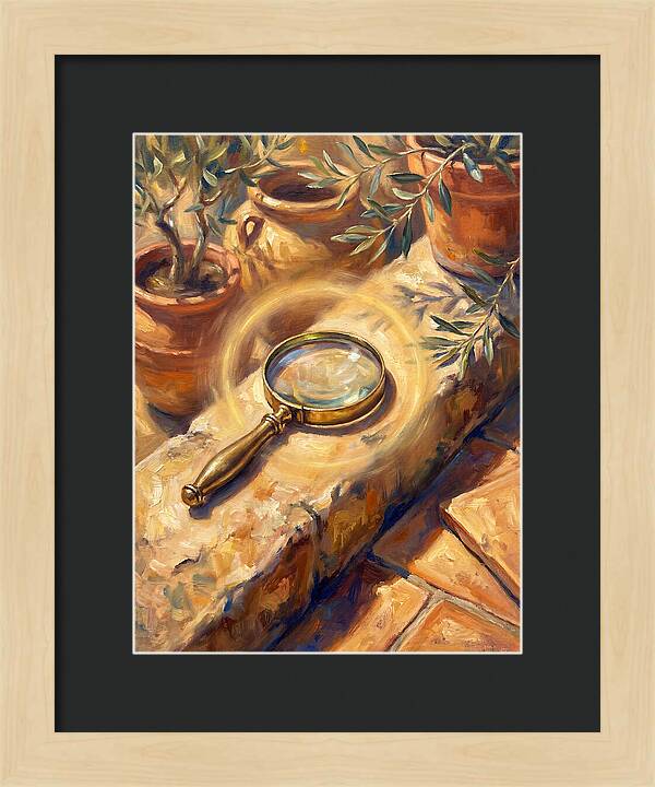 Magnifying Glass On Mediterranean Stone