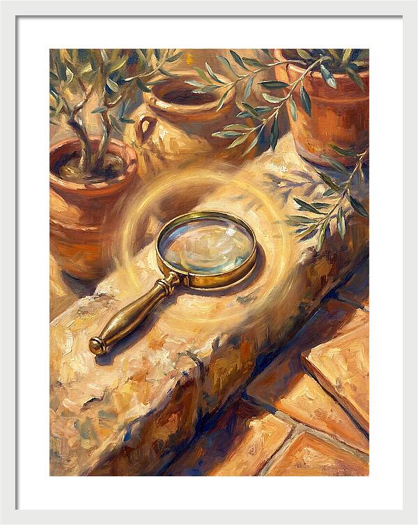 Magnifying Glass On Mediterranean Stone