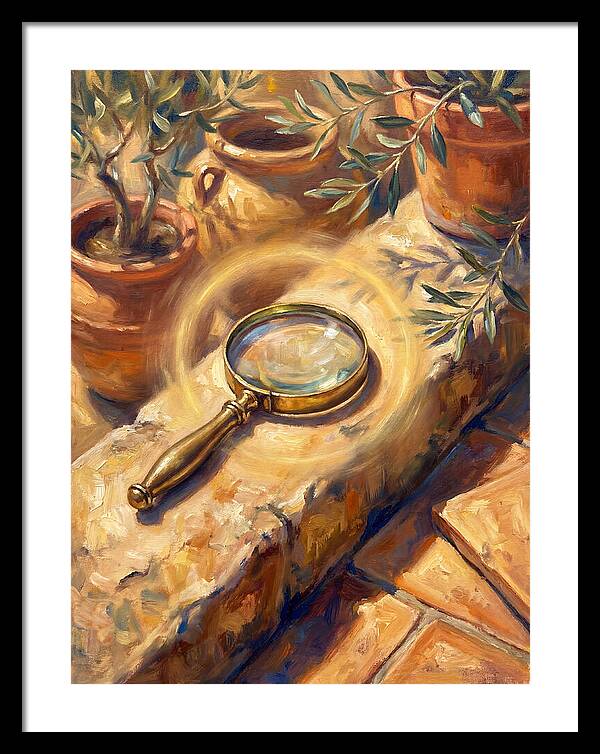 Magnifying Glass On Mediterranean Stone