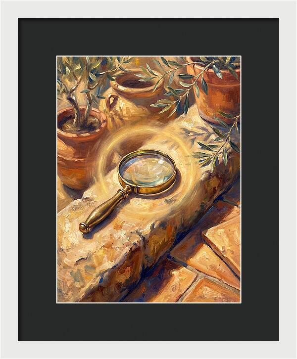 Magnifying Glass On Mediterranean Stone