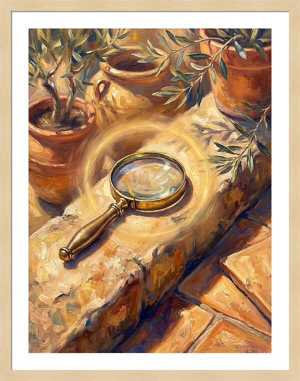 Magnifying Glass On Mediterranean Stone