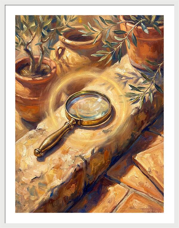 Magnifying Glass On Mediterranean Stone