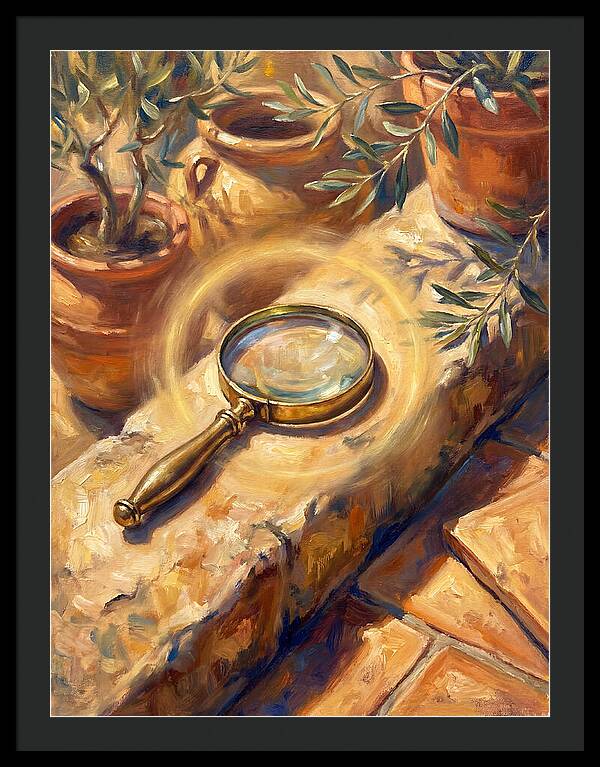 Magnifying Glass On Mediterranean Stone