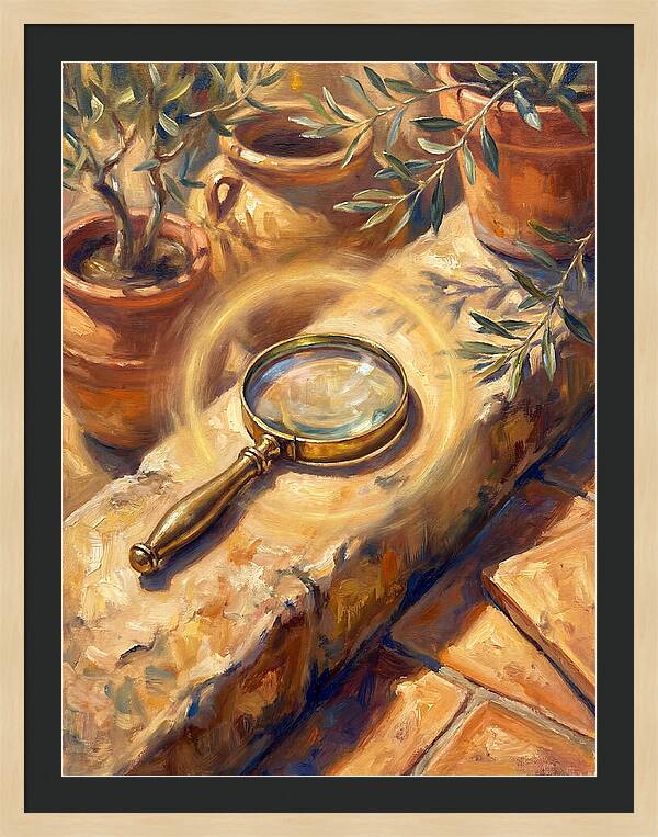 Magnifying Glass On Mediterranean Stone
