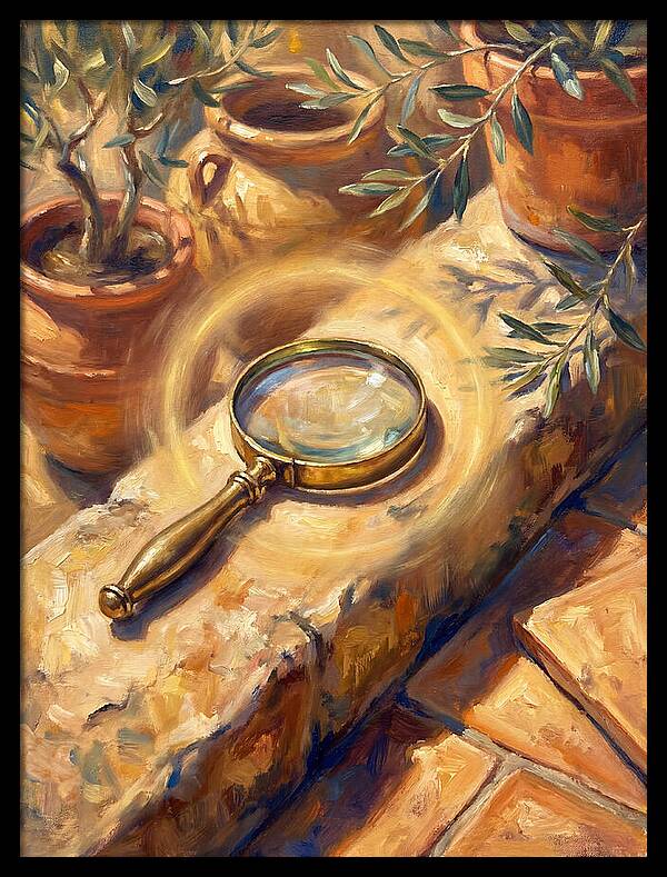 Magnifying Glass On Mediterranean Stone