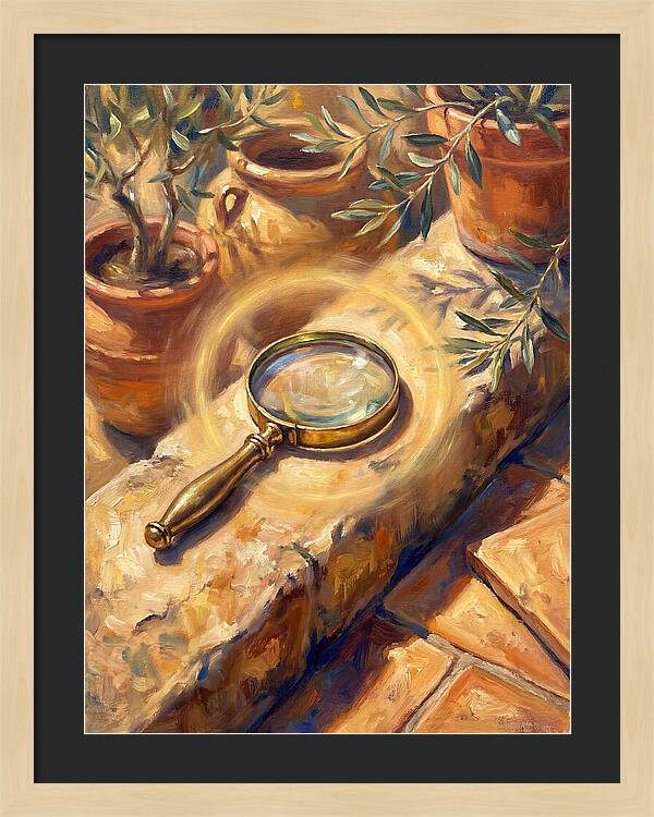 Magnifying Glass On Mediterranean Stone
